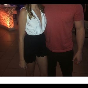 2 white missguided bodysuits